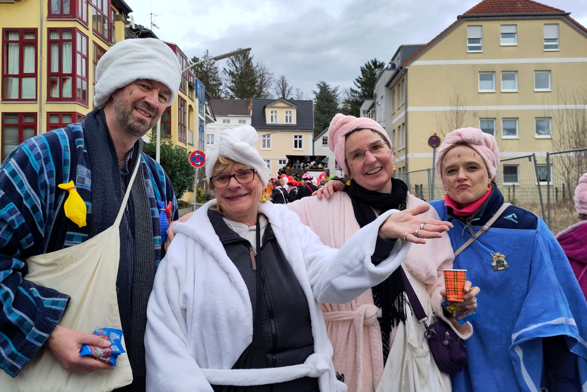 Unser Chor als Fußgruppe im Karneval in Lengsdorf