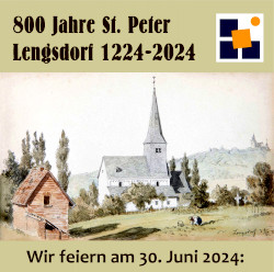 Plakat zur 800-Jahrfeier für St. Peter, Dr. Norbert Feinendegen